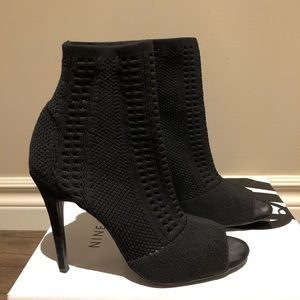 Le Chateau Black Peep Toe Boot